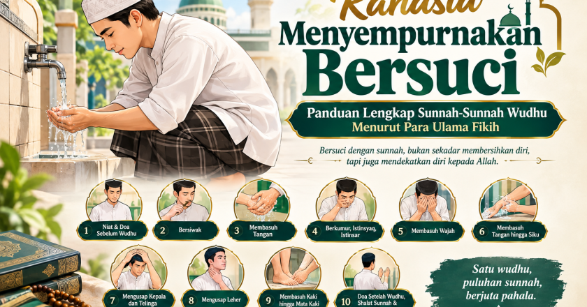 Rahasia Menyempurnakan Bersuci : Panduan Lengkap Sunnah-Sunnah Wudhu Menurut Para Ulama Fikih